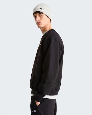 Mens TNF Essential Terry Simple Dome Relaxed Sweatshirt TNF TNF Black ALT2