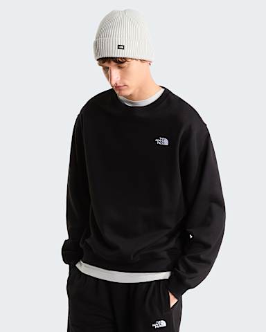 Mens TNF Essential Terry Simple Dome Relaxed Sweatshirt TNF TNF Black HERO