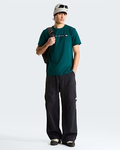 Mens Never Stop Exploring Regular Graphic TShirt TNF Pacific Teal ALT1