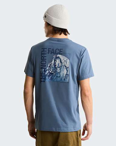 Mens Half Dome Photo Regular Graphic TShirt TNF Granite Grey HERO