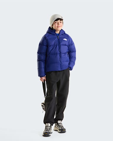 Hydrenalite Down Hooded Jacket Boy TNF Bold Blue ALT1