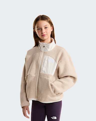 Yumiori OffPeak Fleecejack voor meisjes TNF Timeless TaupeWhite Dune HERO