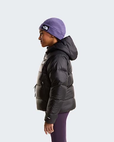 Girls Hydrenalite Down Hooded Jacket TNF TNF Black ALT2