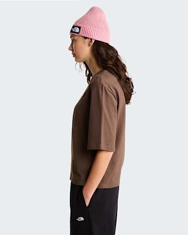 Womens TNF Essential Simple Dome Boxy Relaxed TShirt TNF Smokey Brown ALT2