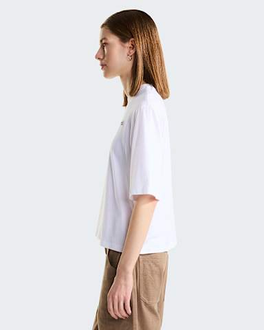 Camiseta holgada de corte boxy Simple Dome Esencial TNF para mujer TNF TNF White ALT2