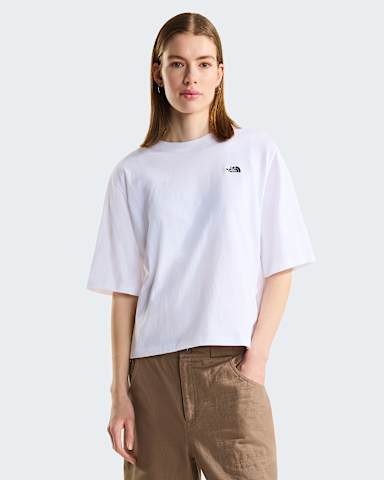 Camiseta holgada de corte boxy Simple Dome Esencial TNF para mujer TNF TNF White HERO