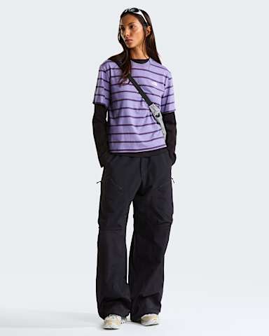 Womens Vista Stripe TShirt TNF Grounded Plum TNF Open Stripe ALT1