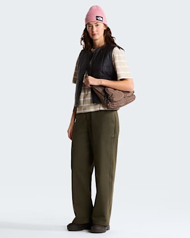 Womens Vista Stripe TShirt TNF Timeless Taupe TNF Open Stripe ALT1