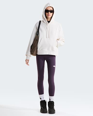 Womens TNF Essential Simple Dome Boxy Oversized Hoodie TNF White DuneWhite Dune ALT1