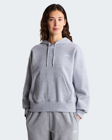 Womens TNF Essential Simple Dome Boxy Oversized Hoodie TNF TNF Pale Grey Heather HERO