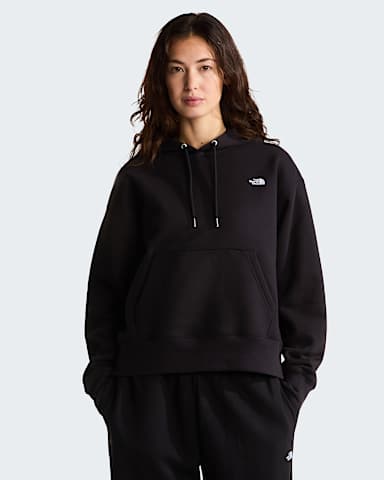 Womens TNF Essential Simple Dome Boxy Oversized Hoodie TNF TNF Black HERO