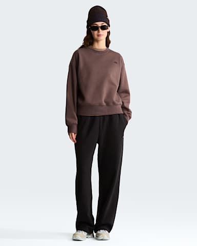 Womens TNF Essential Simple Dome Boxy Oversized Sweatshirt TNF Smokey Brown ALT1