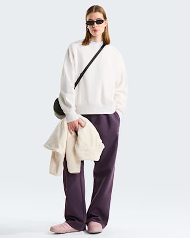 Womens TNF Essential Simple Dome Boxy Oversized Sweatshirt TNF White DuneWhite Dune ALT1