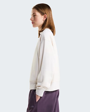 Womens TNF Essential Simple Dome Boxy Oversized Sweatshirt TNF White DuneWhite Dune ALT2