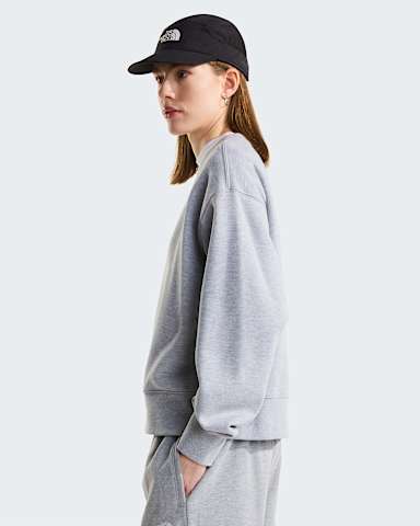 Womens TNF Essential Simple Dome Boxy Oversized Sweatshirt TNF TNF Pale Grey Heather ALT2
