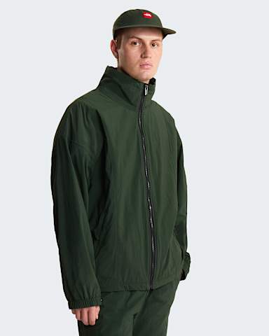 Giacca TNF Red Box in nylon foderata in pile unisex TNF Bottle Green ALT2