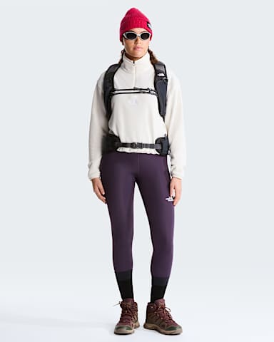 Glacier Novelty Logo 14 Zip Fleece W TNF White Dune ALT1