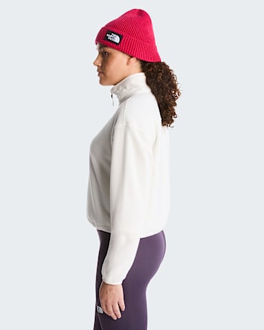 Glacier Novelty Logo 14 Zip Fleece W TNF White Dune ALT2