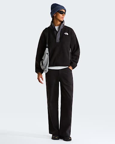 Cragmont fleecejack met halve drukknoopsluiting TNF TNF BlackAnthracite Grey ALT1