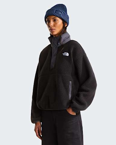 Cragmont fleecejack met halve drukknoopsluiting TNF TNF BlackAnthracite Grey HERO