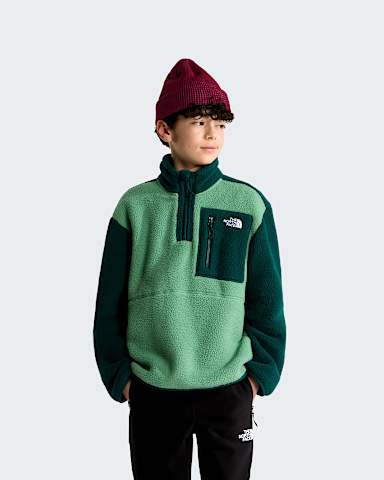 Teens Yumiori 14 Zip Fleece Jacket TNF Dimmed AlgaeHunter Green HERO