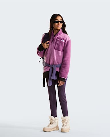 Teens Yumiori 14 Zip Fleece Jacket TNF Hushed LavenderChroma Purple ALT1