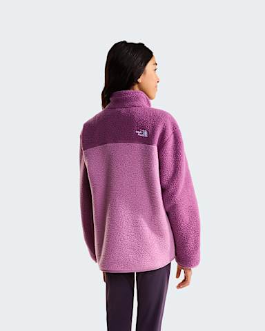 Teens Yumiori 14 Zip Fleece Jacket TNF Hushed LavenderChroma Purple ALT3