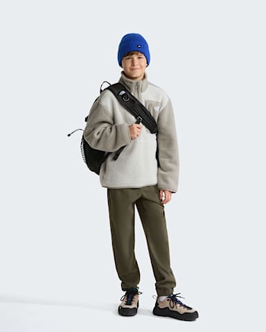 Polaire col zipp Yumiori pour enfant TNF Cumulus CloudStone Slab ALT1