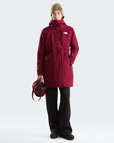 Parka isolante Hikesteller pour femme TNF Burgundy Crush ALT1