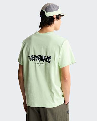 TNF Tag Relaxed Logo Play TShirt Uniseks TNF Calcified Lime ALT2