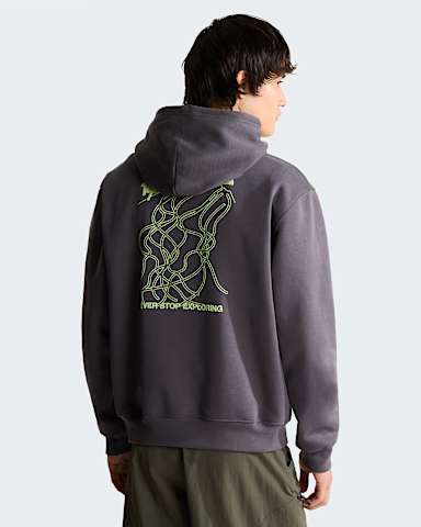 Sweat  capuche graphique dcontract unisexe NSE Slopes TNF Anthracite Grey ALT2