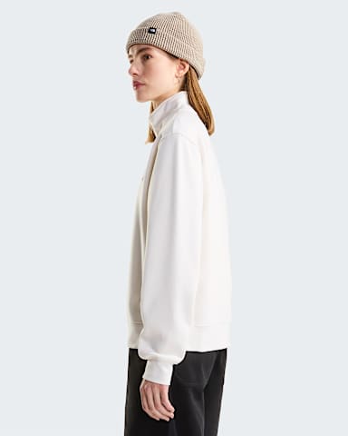 Ski Embroidery Relaxed Graphic 14 Zip Sweatshirt W TNF White Dune ALT2