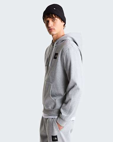 Mens Box Half Dome Regular FullZip Hoodie TNF TNF Pale Grey Heather alt2
