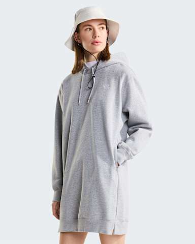 Womens Essential Simple Dome Relaxed Hooded Dress TNF TNF Pale Grey Heather HERO