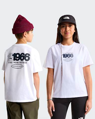 Teens Track Relaxed Graphic TShirt TNF TNF White HERO