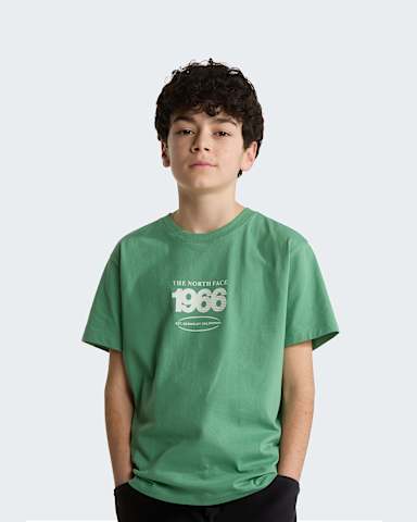 Teens Track Relaxed Graphic TShirt TNF Dimmed Algae ALT1