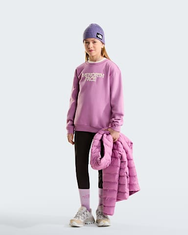 Sweat graphique dcontract Chalbi pour fille TNF Hushed Lavender ALT1