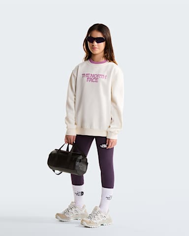 Sweat graphique dcontract Chalbi pour fille TNF White Dune ALT1