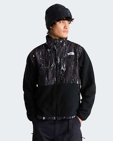 Retro Denali Geprinte Jas voor heren TNF TNF Black Impressions Print HERO