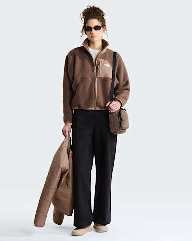 Womens Yumiori OffPeak FullZip Fleece Jacket TNF Smokey BrownGarnet ALT1