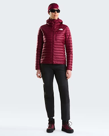 Bettaforca Lightweight Down Hooded Jacket W TNF Burgundy CrushLali Guran ALT1