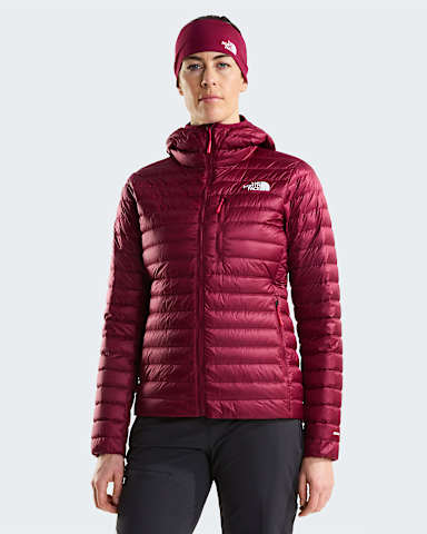 Bettaforca Lightweight Down Hooded Jacket W TNF Burgundy CrushLali Guran HERO