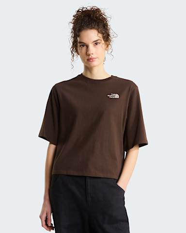 Womens Hike Picnic Boxy Graphic TShirt TNF Dark Chestnut ALT1