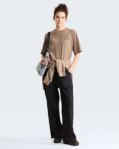 Tshirt Ski Embroidery Boxy con grafica da donna TNF Garnet ALT1