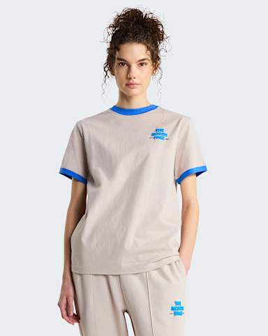 Explore Fonts Relaxed Graphic TShirt voor dames TNF Timeless Taupe HERO
