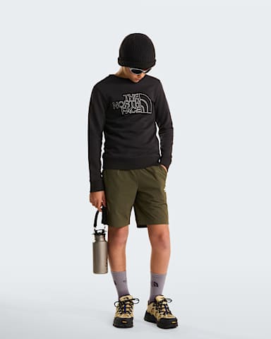 Teens Drew Peak Crew Neck Sweatshirt TNF TNF Black ALT1