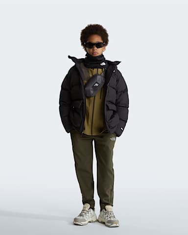 Parka courte en duvet et polaire North pour enfant TNF TNF Black alt1
