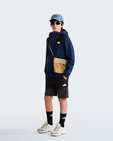 Boys Antora Rain Jacket TNF Summit Navy ALT1
