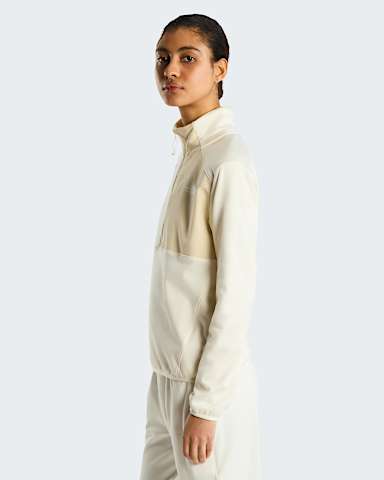 Damen TNF Performance Fleecejacke mit 14Reiverschluss TNF White Dune Light HeatherDesert Stone alt2