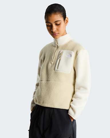 Damska kurtka polarowa z zamkiem o dugoci 14 Yumiori TNF Desert StoneWhite Dune hero